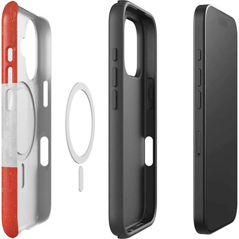 Distressed Austria Flag iPhone 16 Plus Magsafe Impact Case